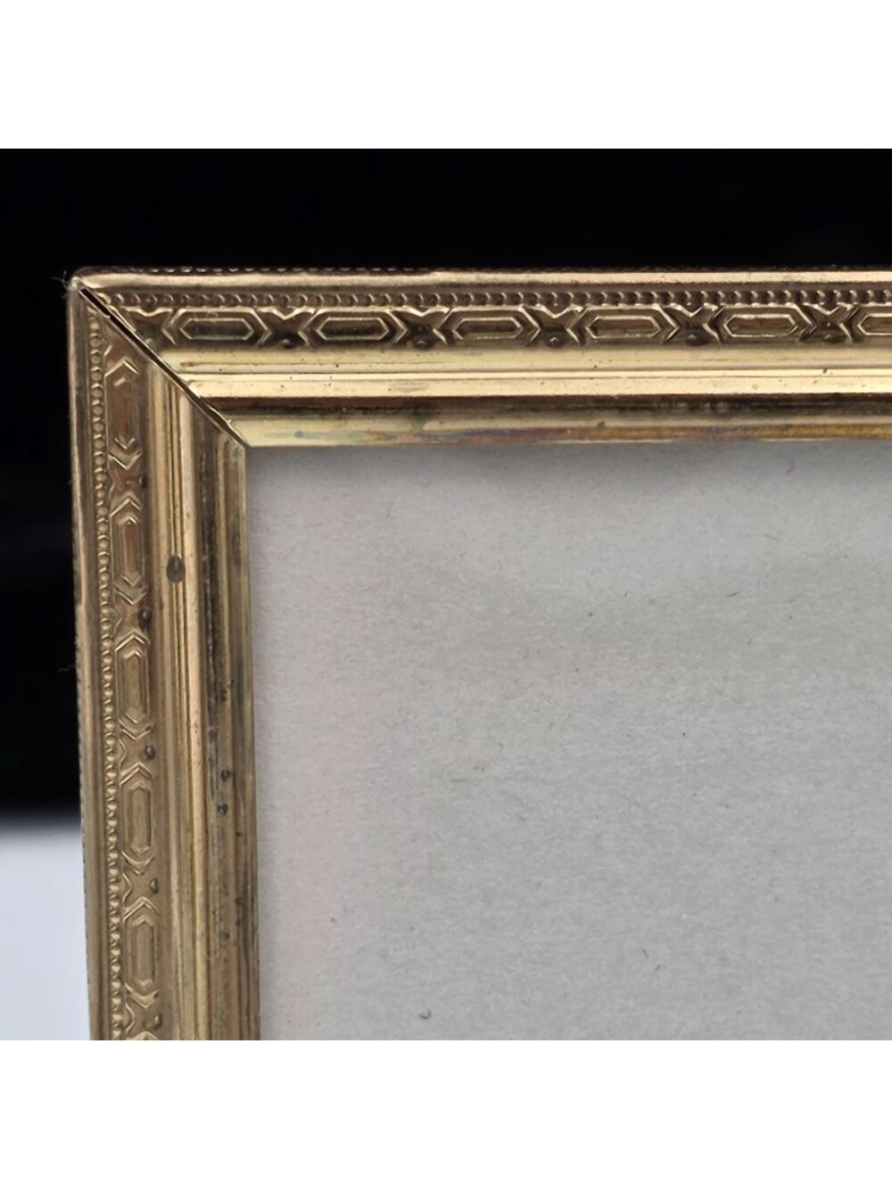 Gold Tone Ornate Vintage Picture Frames Embossed Detailing 2x3" PF62